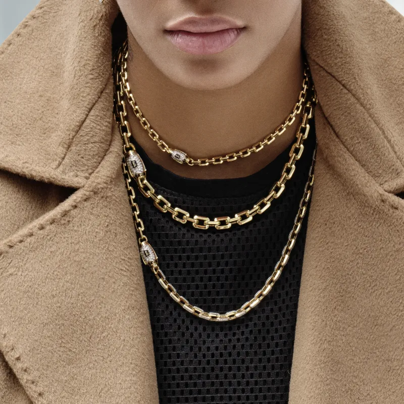 Women's Necklace/Choker - Monaco Chain CAVO Pavé Lock