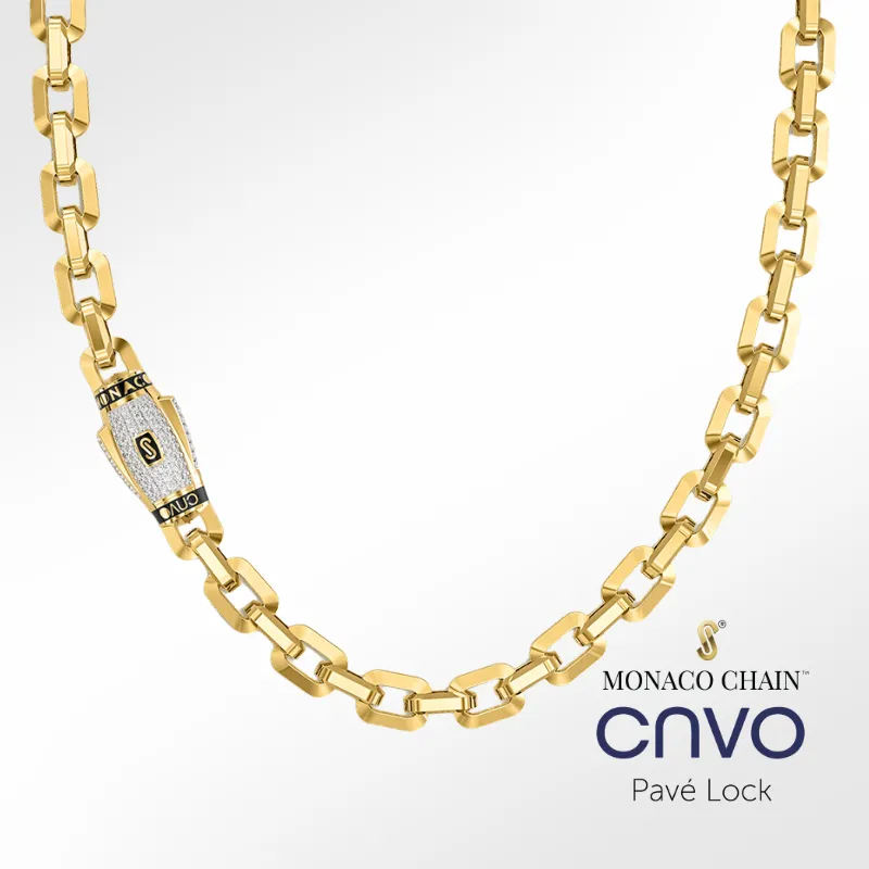 Women's Necklace/Choker - Monaco Chain CAVO Pavé Lock
