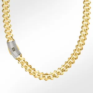 Women's Necklace/Choker - Monaco Chain EDGE Baguette Lock