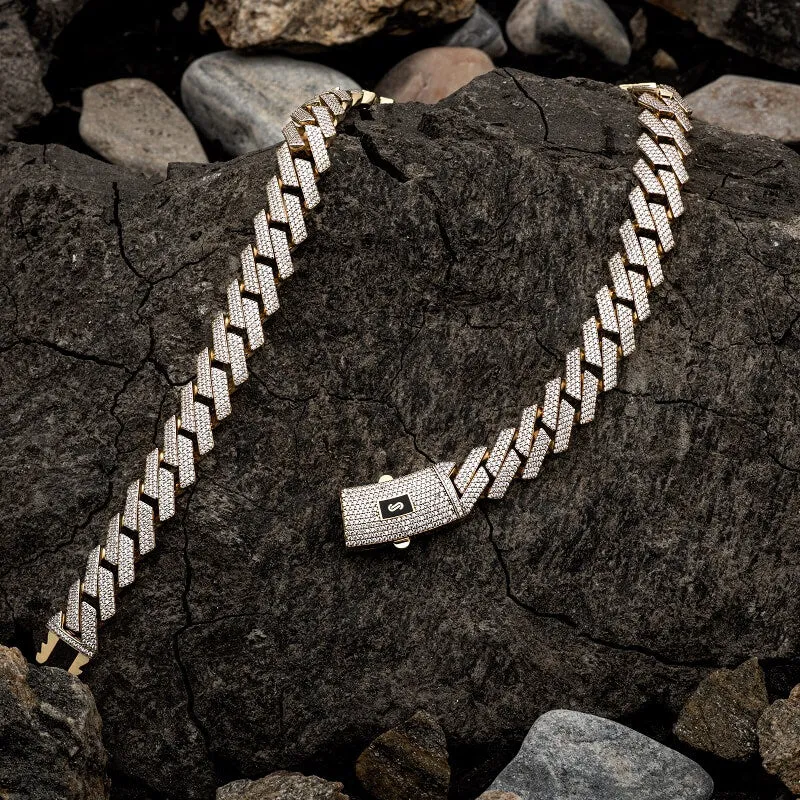 Women's Necklace/Choker - Monaco Chain EDGE Full Pavé
