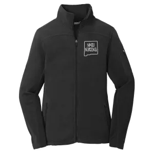 Women's NMSU SNA Student Nurses Association Fleece Full-Zip Jacket with Zipper Sleeve Pocket and Embroidered Logo