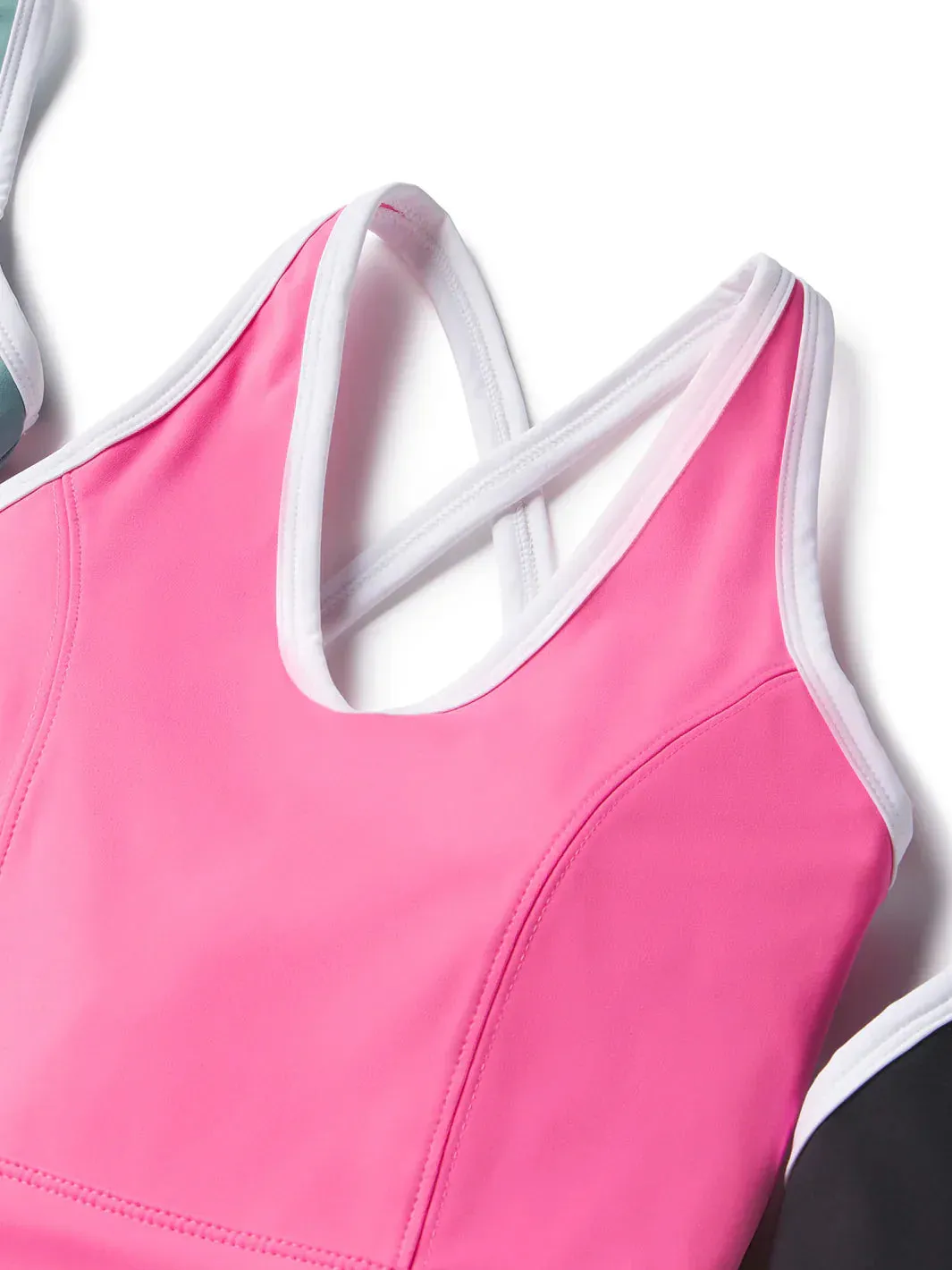 WOMEN'S PB5-STAR SIDE SPLIT COURT DRESS | PINK / WHITE