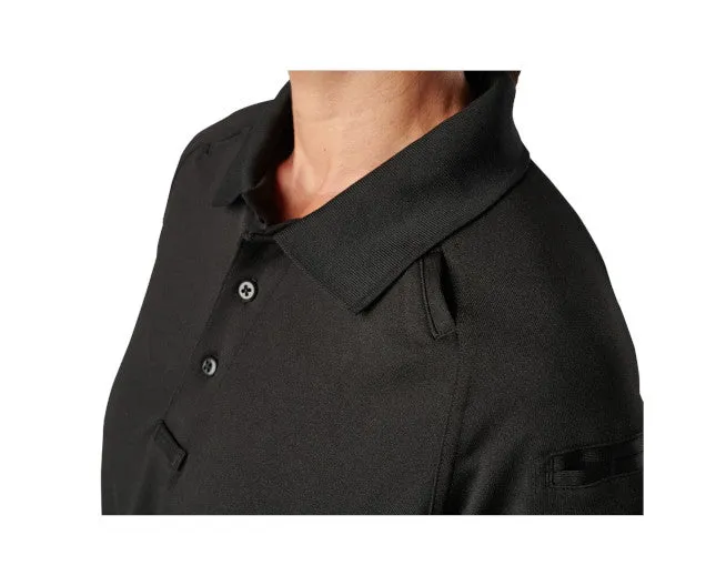 WOMEN’S PERFORMANCE POLO, SHORT SLEEVE, BLACK