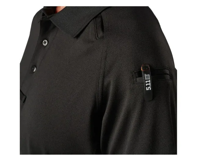 WOMEN’S PERFORMANCE POLO, SHORT SLEEVE, BLACK