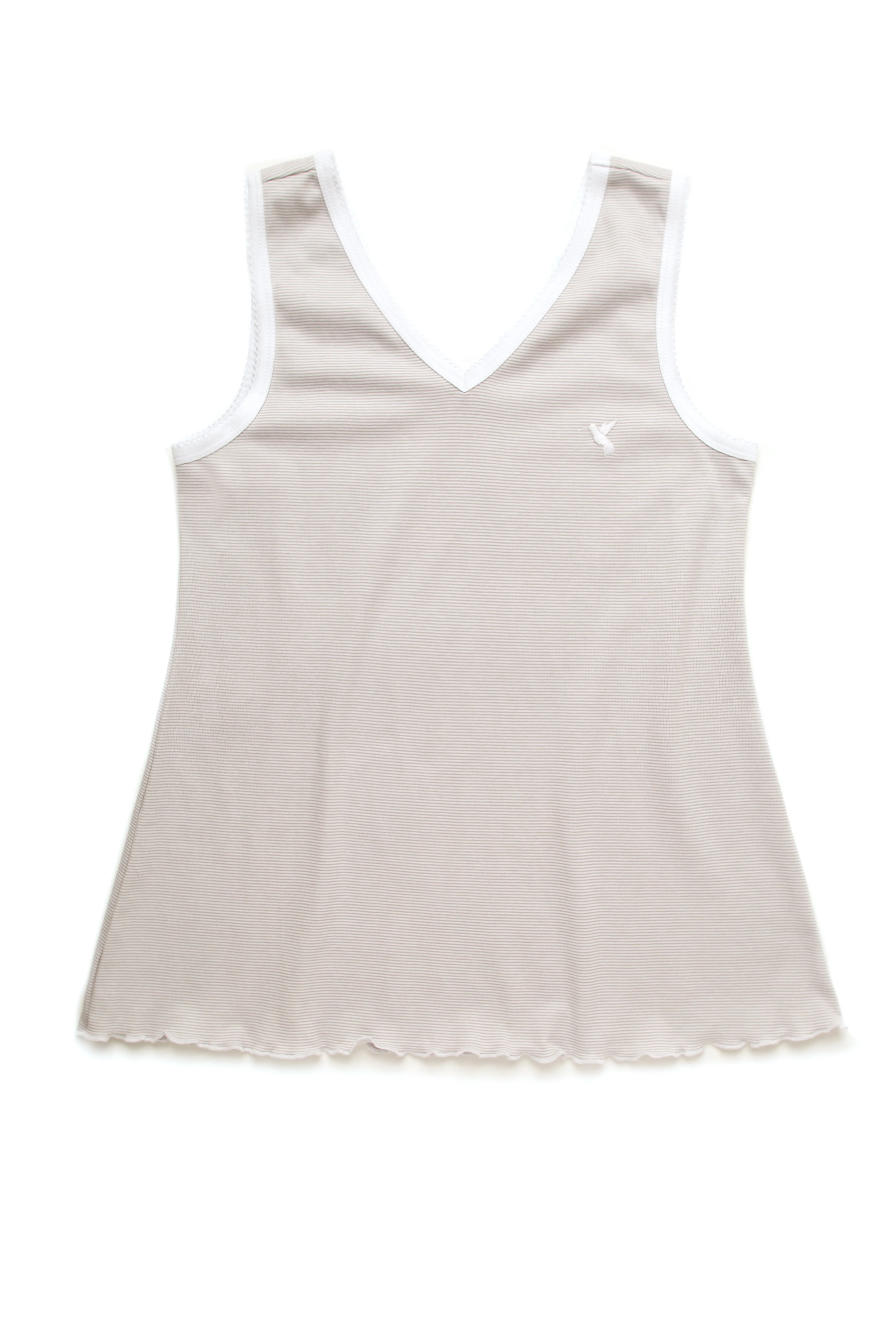 Women's Pima Sleeveless Pajama Top | Lt Blue