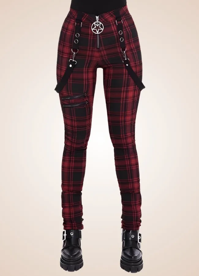 Women's Plaid Steampunk Trousers