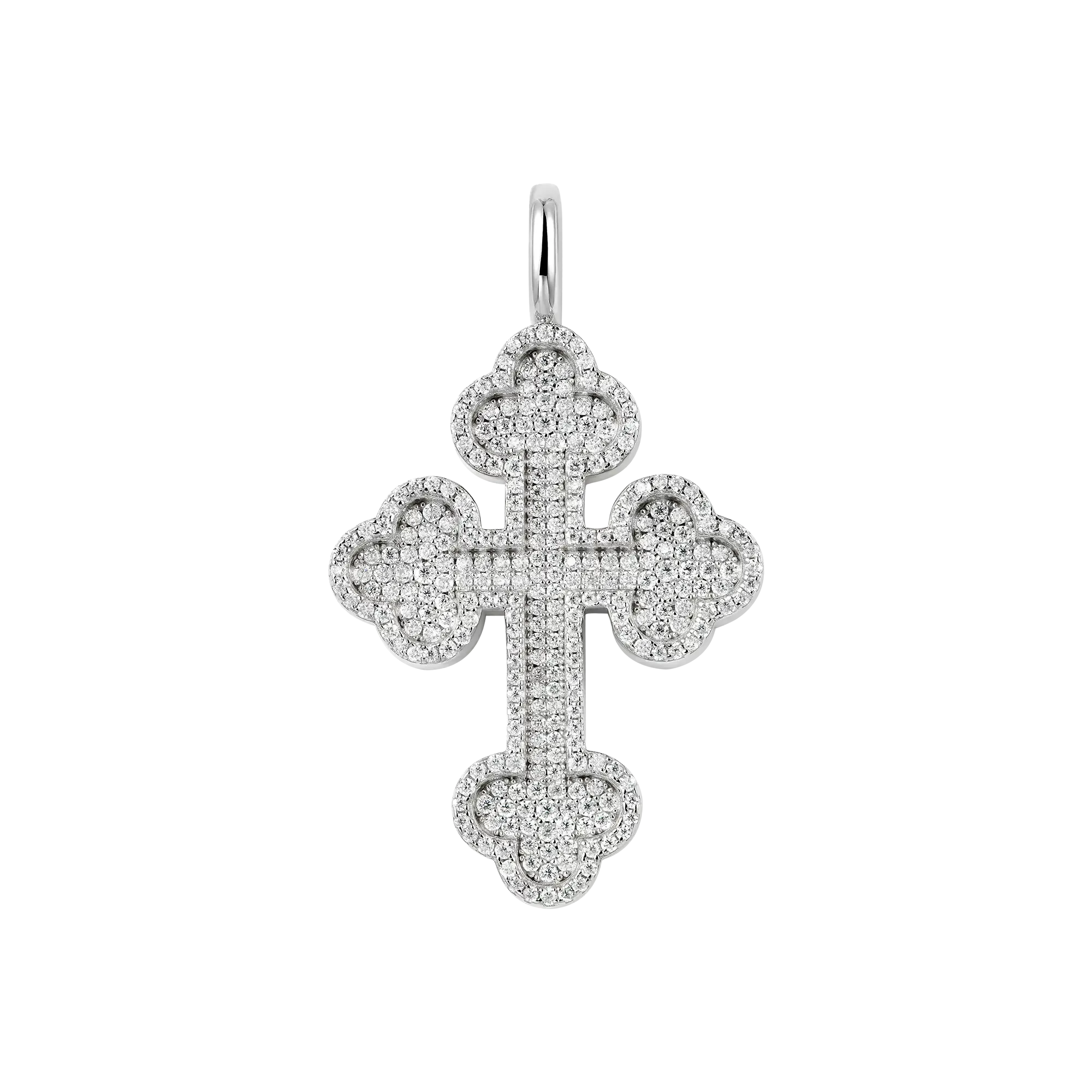 Women's Round Cut Bottoni Cross Pendant