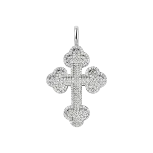 Women's Round Cut Bottoni Cross Pendant