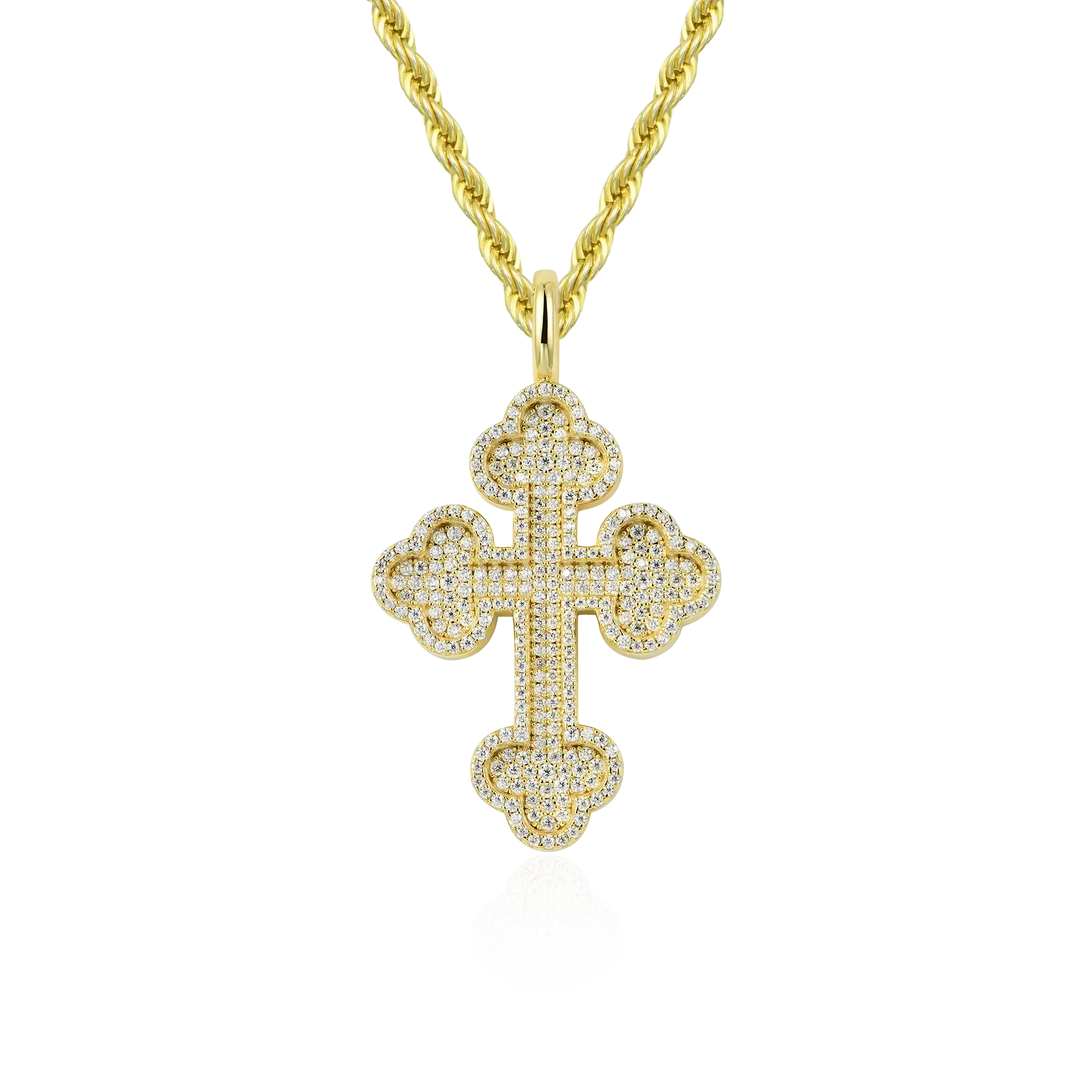 Women's Round Cut Bottoni Cross Pendant