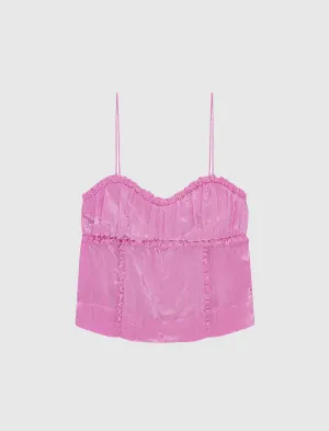 WOMEN'S SHINY TECH STRAP TOP