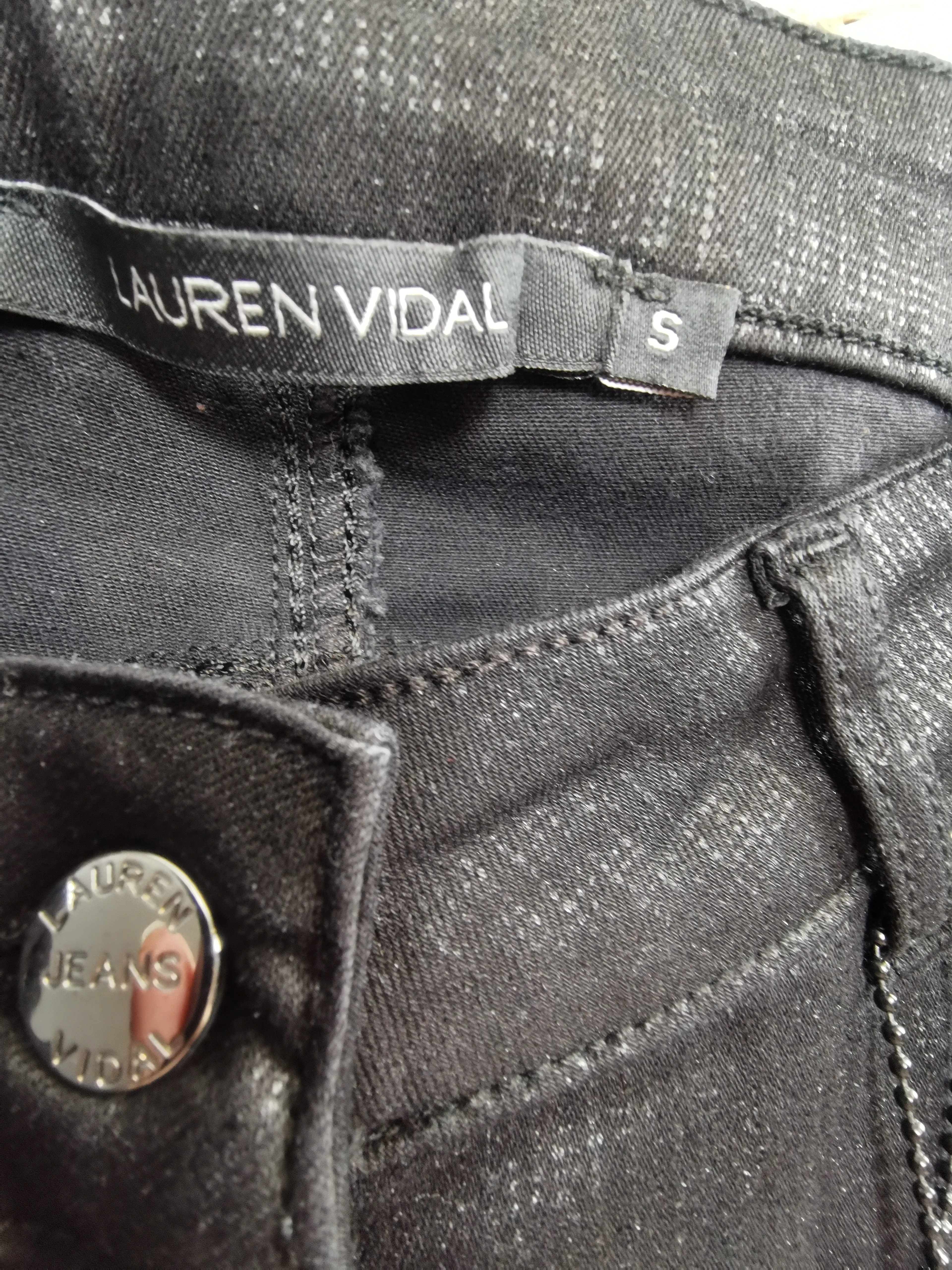 WOMENS SIZE SMALL - LAUREN VIDAL, Black Skinny Stretch Jeans NWT B5