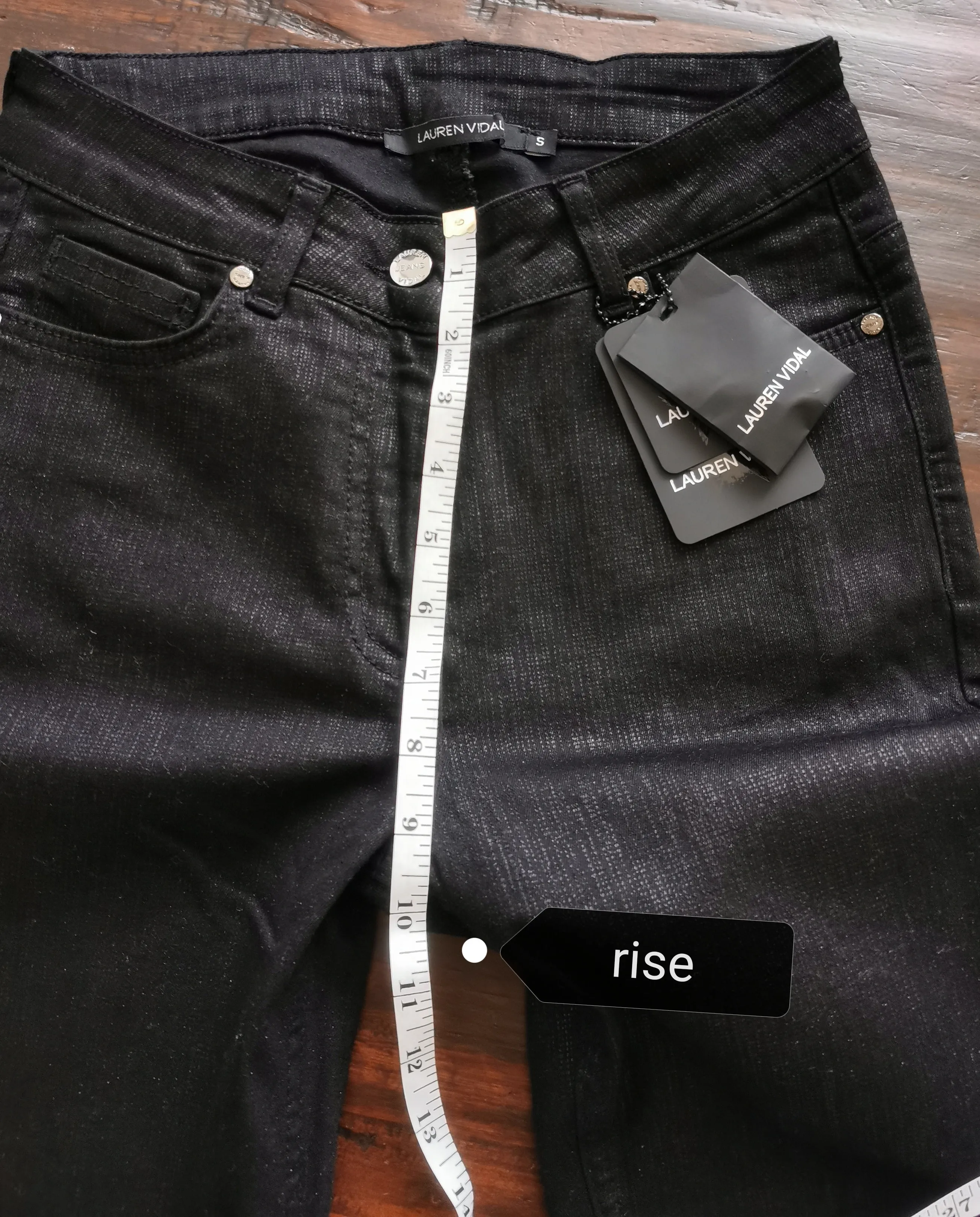 WOMENS SIZE SMALL - LAUREN VIDAL, Black Skinny Stretch Jeans NWT B5