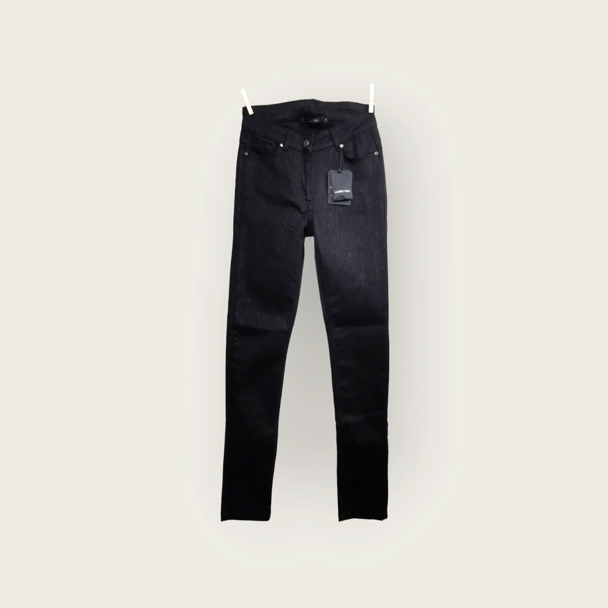 WOMENS SIZE SMALL - LAUREN VIDAL, Black Skinny Stretch Jeans NWT B5