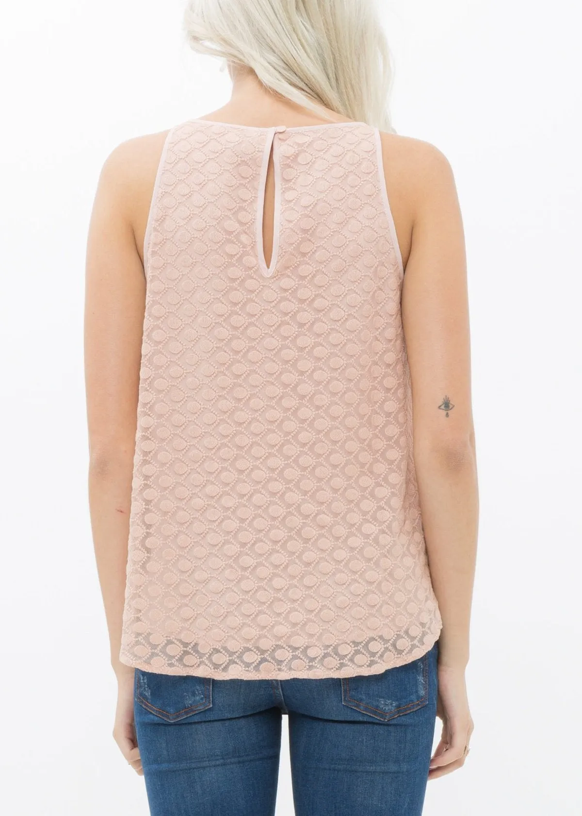 Women's Sleeveless Crewneck Layered Top