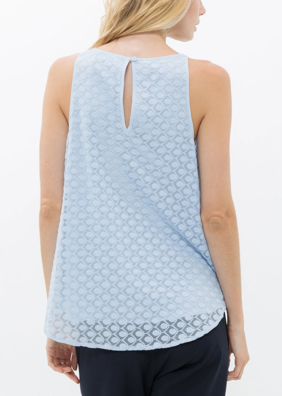 Women's Sleeveless Crewneck Layered Top