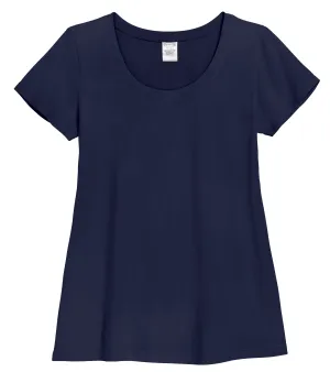 Women's Soft Supima Cotton Short Sleeve Everyday Comfy Crew Tee | Navy