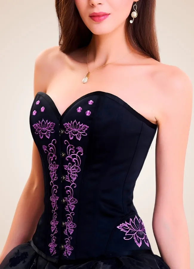 Women's Steampunk Black Corset