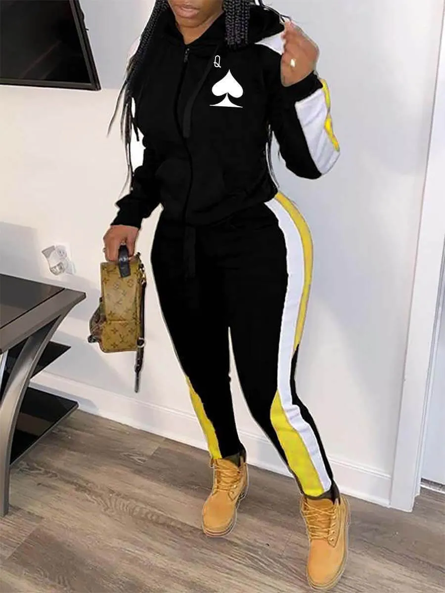 Women's Stylish Hooded Jogging Suit