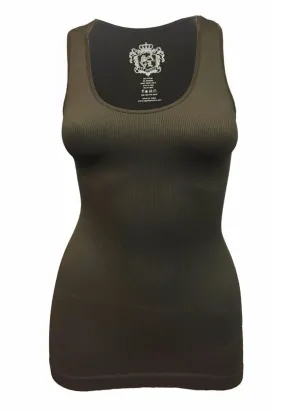 Women's Sugar Lips | Original Seamless Ribbed Tank Top | Smoke
