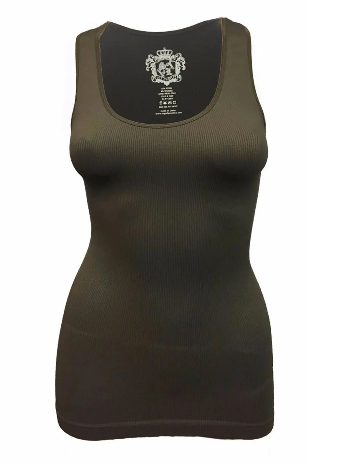 Women's Sugar Lips | Original Seamless Ribbed Tank Top | Smoke