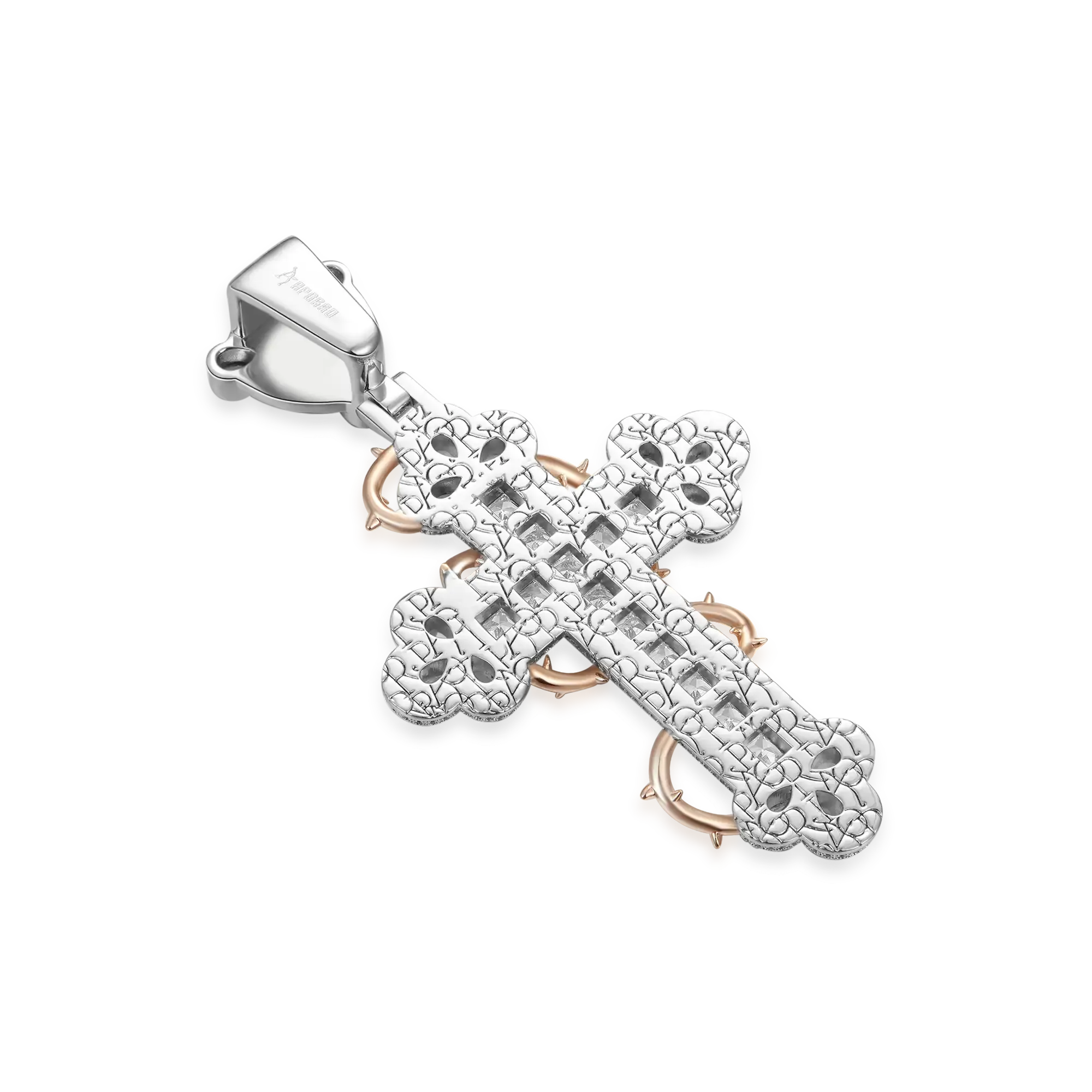 Women's Thorned Blossom Cross Pendant - Medium
