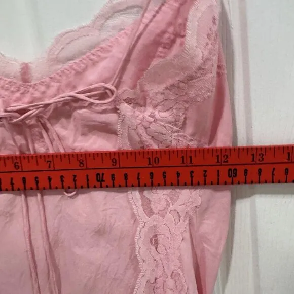 Women’s Victoria’s Secret Pink Lingerie Dress Open Back Lace Slip Dress Size S