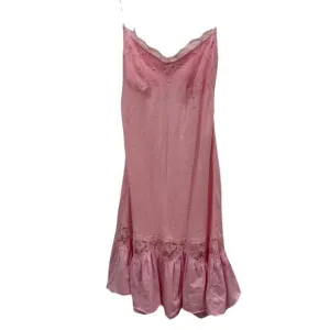 Women’s Victoria’s Secret Pink Lingerie Dress Open Back Lace Slip Dress Size S