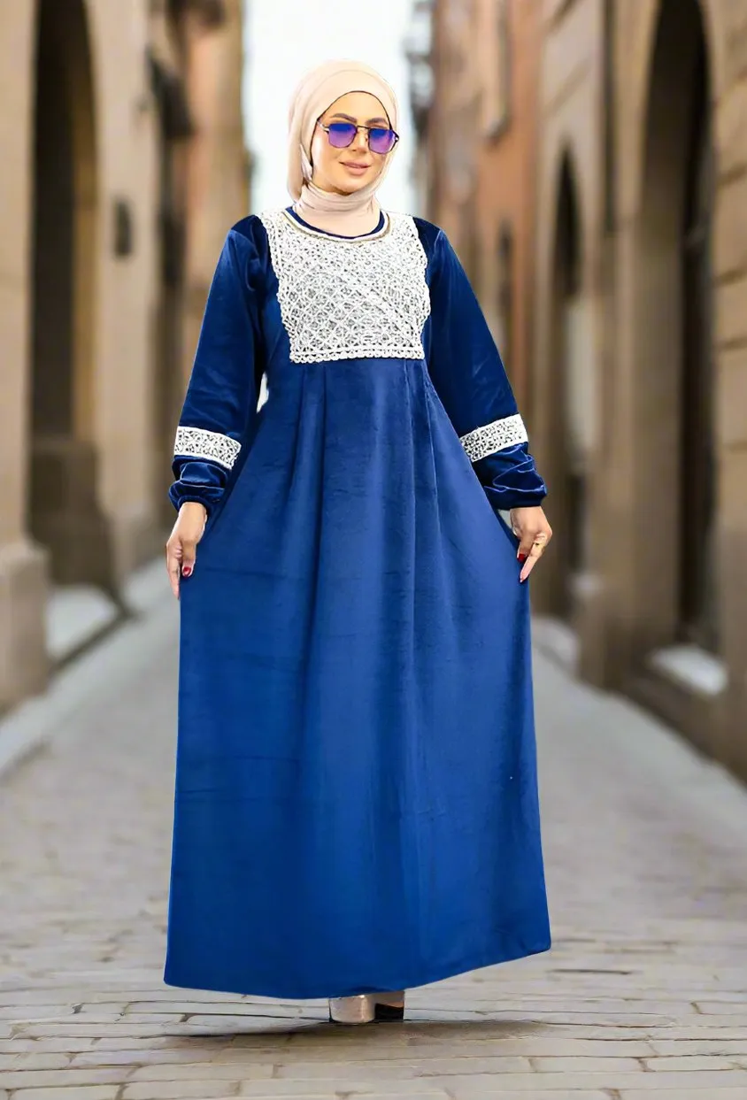 Women's winter plush abaya