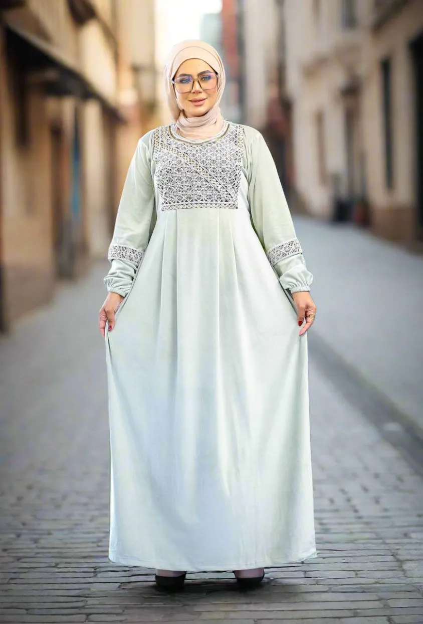 Women's winter plush abaya