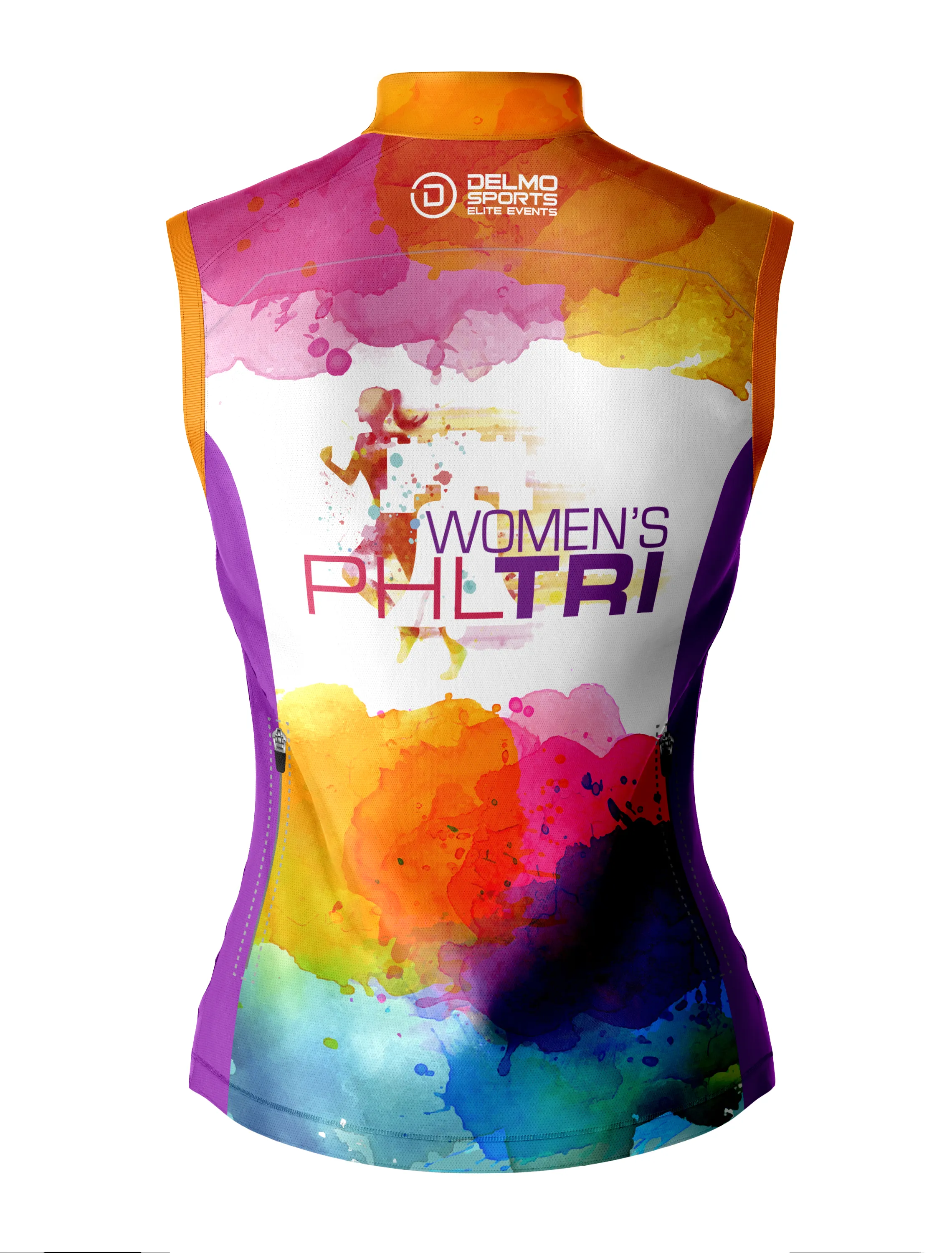 WPT Women's Sleeveless Varlo Full Zip Gilet - Multi-Colored
