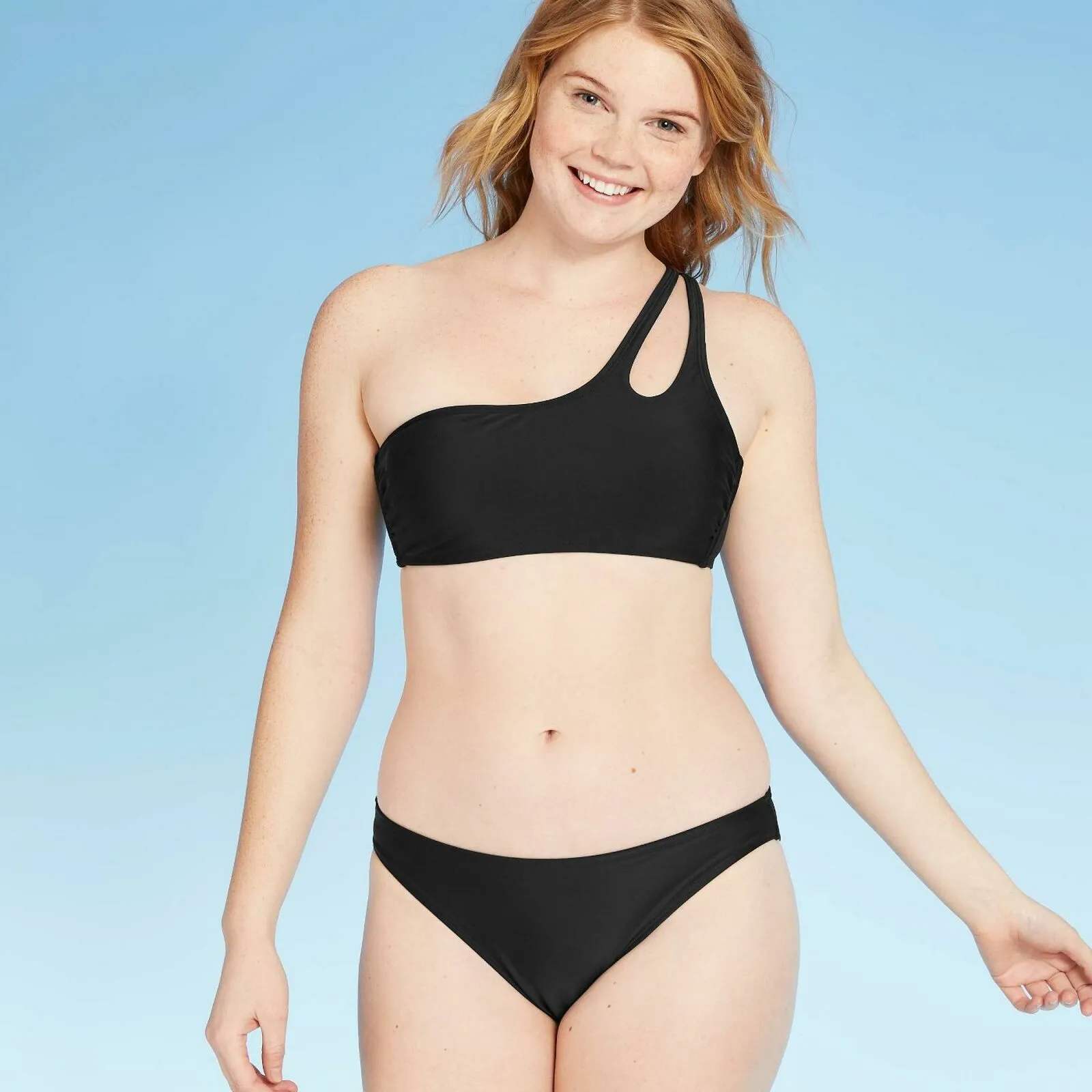 Xhilaration Women's One Shoulder Bikini Top