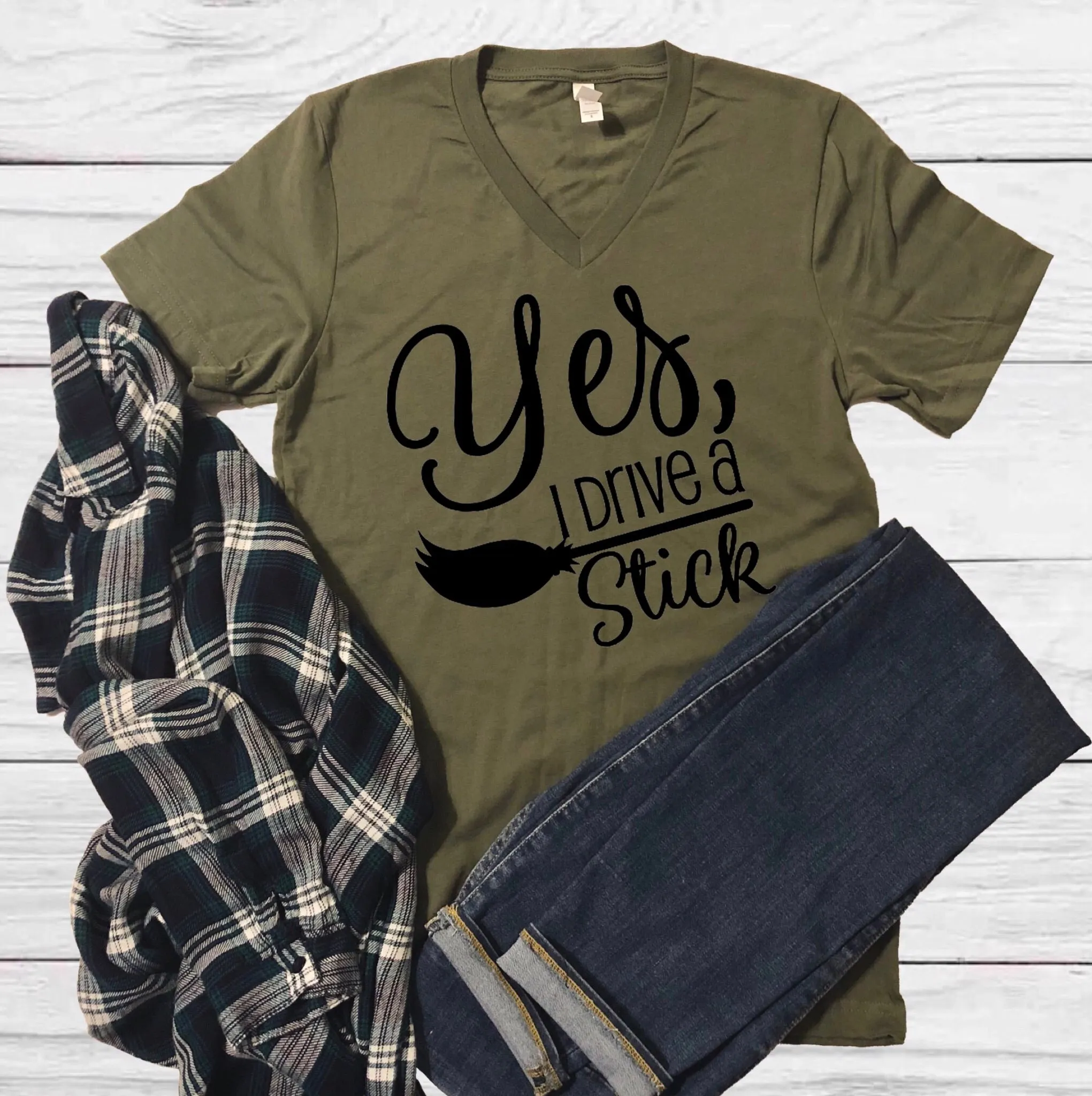 Yes, I drive a stick Halloween shirt