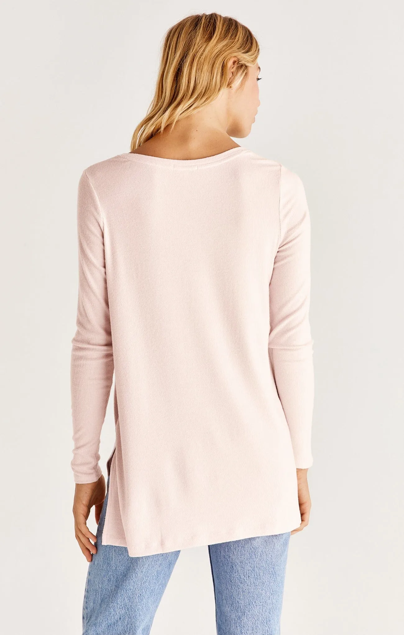 Z Supply Mal Brushed Rib Long Sleeve Tee