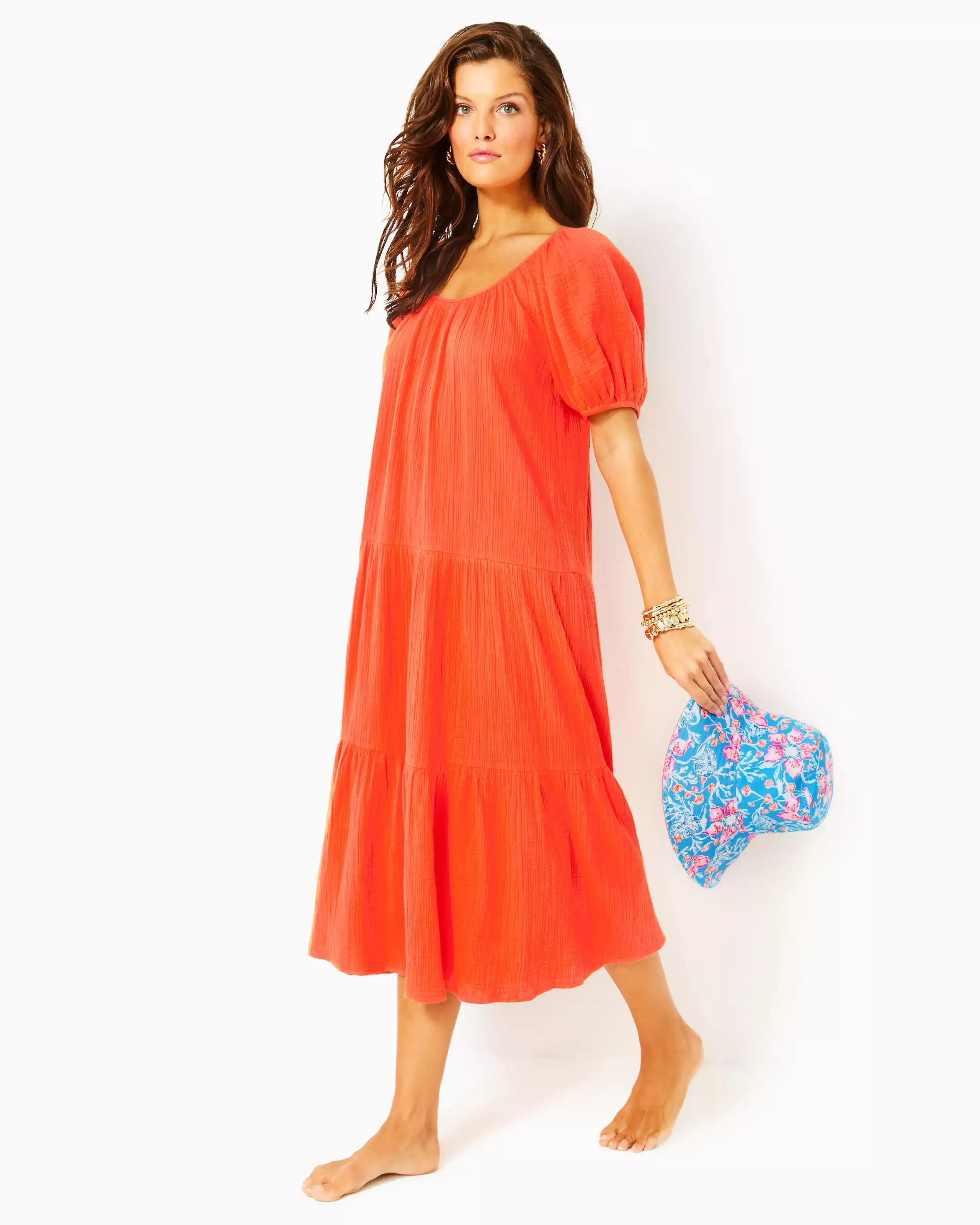 Zemini Maxi Coverup (Flamingo Feather)