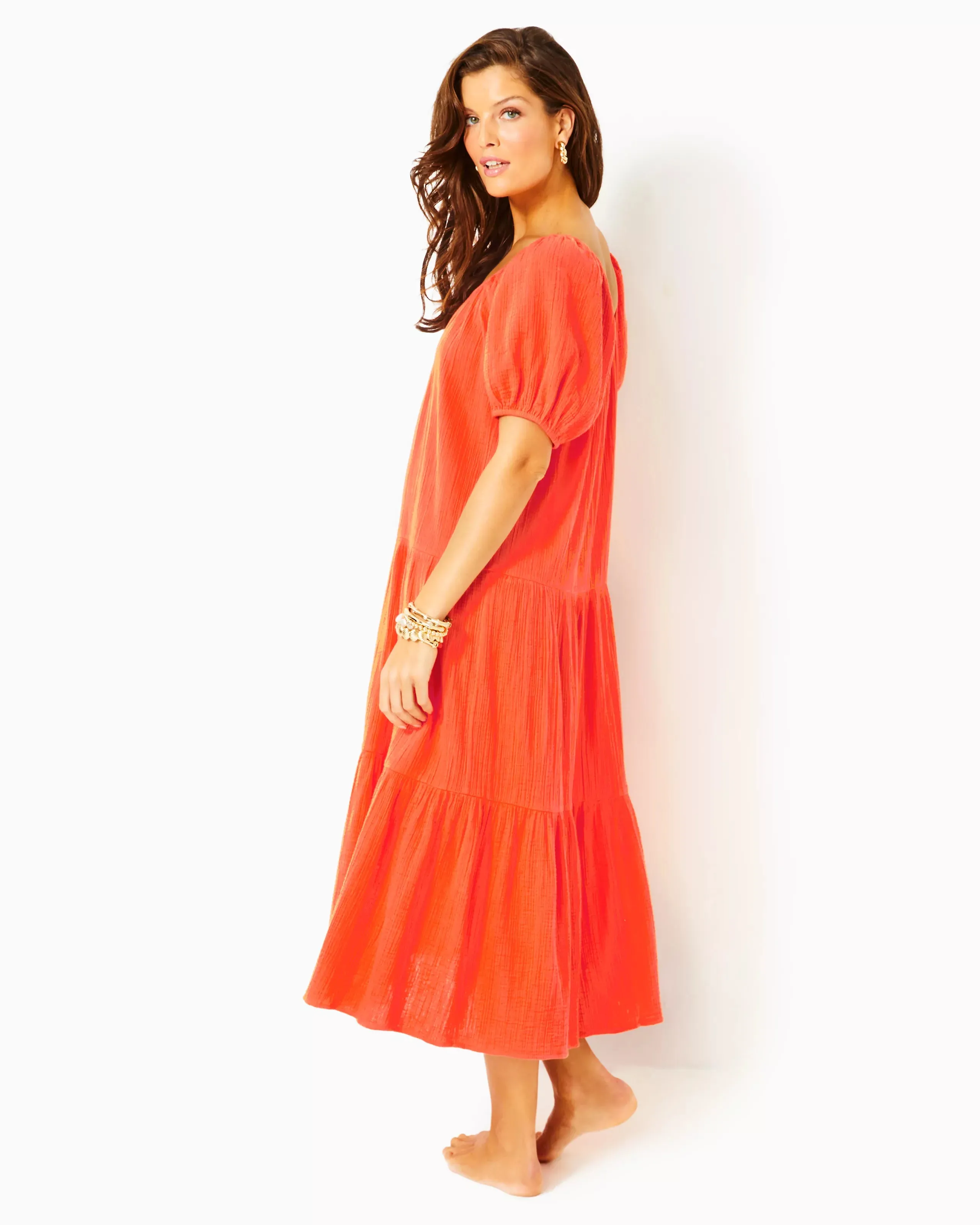 Zemini Maxi Coverup (Flamingo Feather)